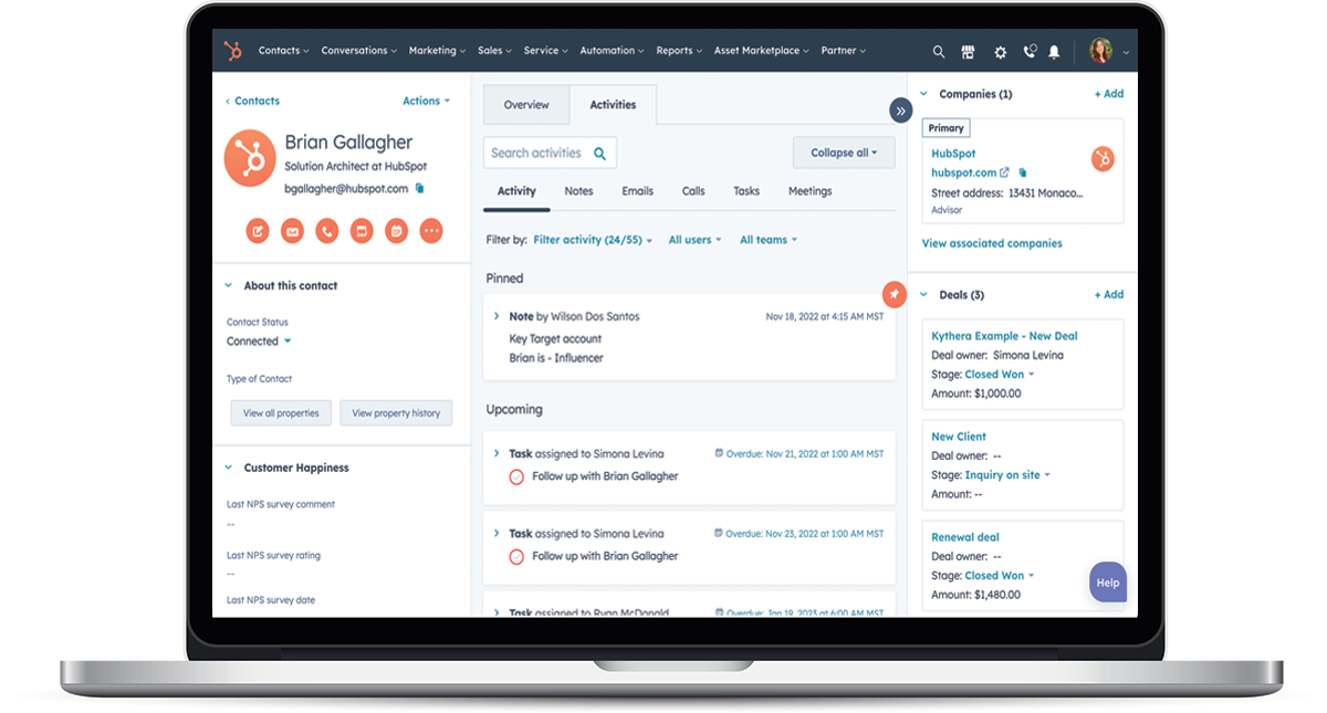 HubSpot Sales Hub Preview